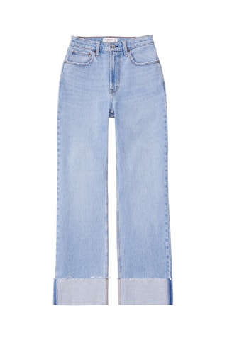 Relaxed Jeans Hoge Taille - Hemelsblauw