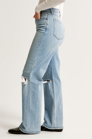 Relaxed Jeans Hoge Taille - Hemelsblauw