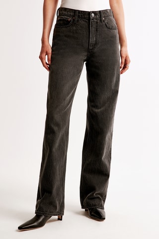 Jeans Loose Hoge Taille - Zwart