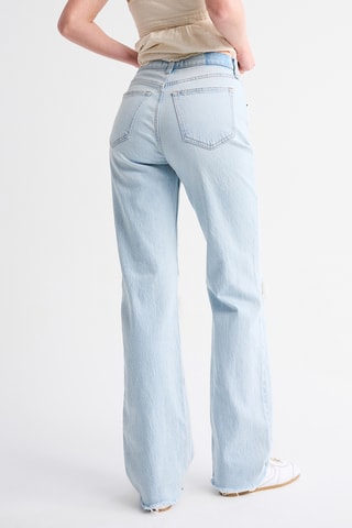 Jeans Hoge Taille Relaxed - Hemelsblauw