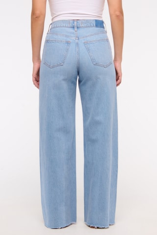Jeans Wide Legs Hoge Taille - Marineblauw