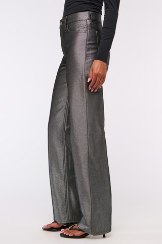 Jeans Loose Hoge Taille - Antraciet