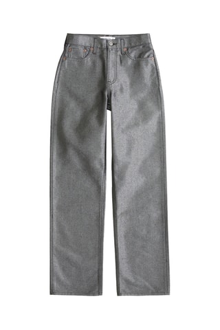 Jeans Loose Hoge Taille - Antraciet