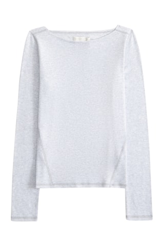 Top - Gemêleerd Grijs