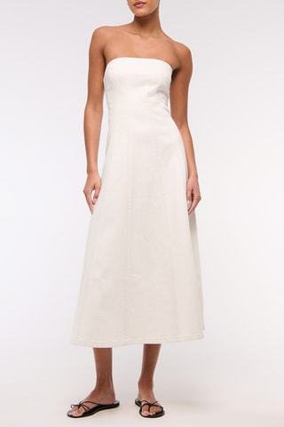 Strapless Jurk - Ecru
