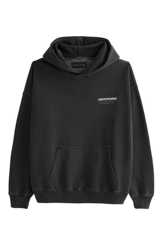 Fleece Sweater met Capuchon - Zwart