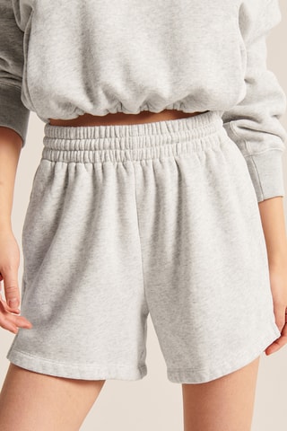 Fleece Short Hoge Taille - Gemêleerd Lichtgrijs