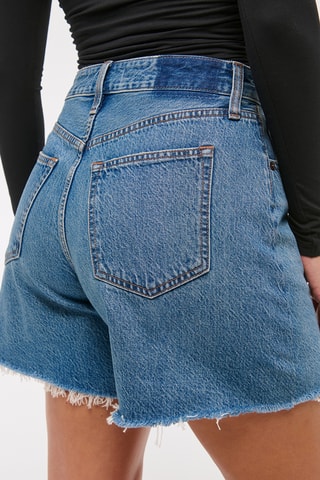 Spijkershort Hoge Taille - Blauw