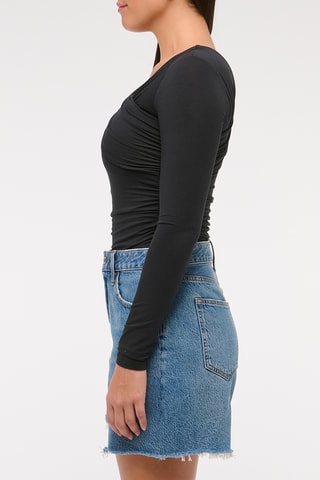 Spijkershort Hoge Taille - Blauw