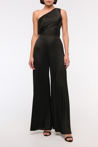Asymmetrische Jumpsuit - Zwart