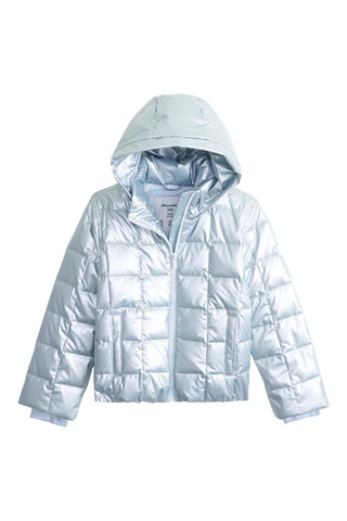 Gewatteerde Jas met Capuchon - Blauw