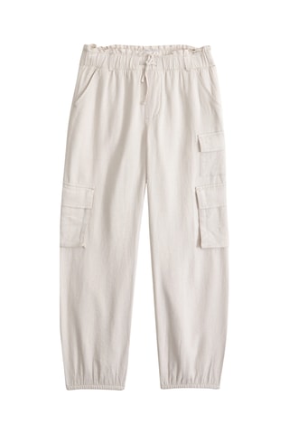 Linnen Cargobroek - Beige