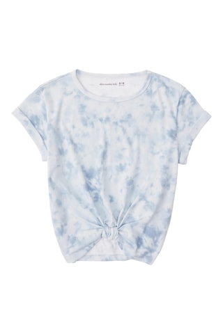 Geknoopte Top Tie and Dye - Lichtblauw