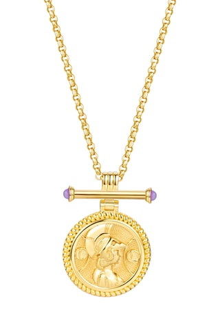 Colar I Am Strong Athena - Banhado a ouro amarelo e ametistas