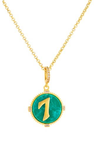 Colar I Am Lucky - Banhado a ouro amarelo e amazonite