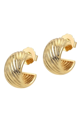 Argolas Matilda - Banhado a ouro amarelo