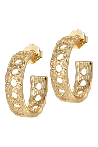 Argolas Milan Marvel - Banhado a ouro amarelo