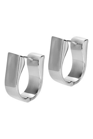 Argolas Nova Huggies - Banhado a ouro branco