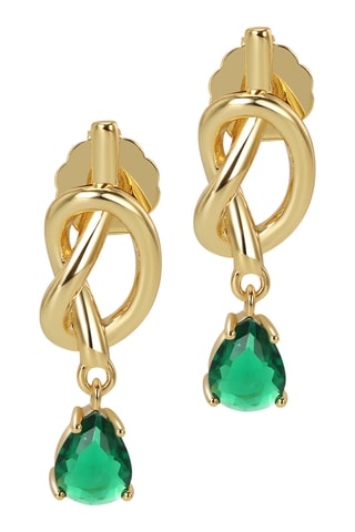 Brincos The Golden Orbit - banhado a ouro amarelo