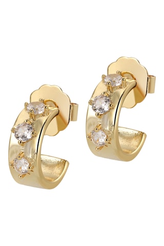 Argolas Nancy - Banhado a ouro amarelo