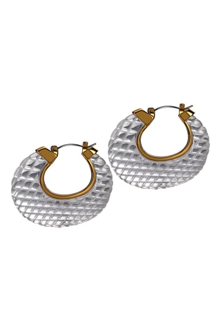 Argolas Crystal Shell - Banhado a ouro amarelo