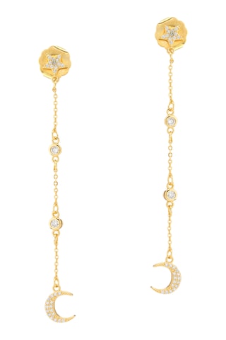 Brincos Moonlight Dreams - Banhado a ouro amarelo