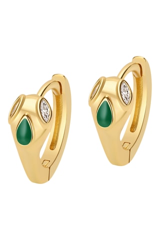 Argolas Snake Charm - Banhado a ouro amarelo