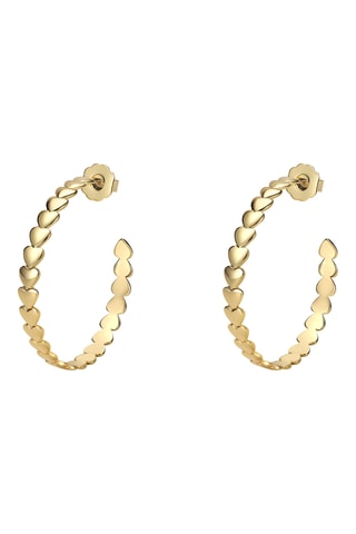 Argolas Heart Hoop - Banhado a ouro amarelo