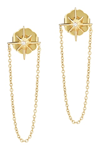 Brincos Brightest Star - Banhado a ouro amarelo