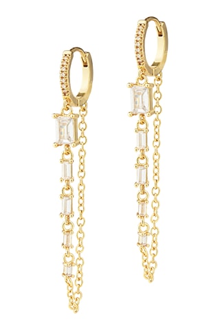 Argolas Diamond Drop - Banhado a ouro amarelo