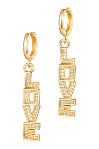 Brincos Big Love - Banhado a ouro amarelo
