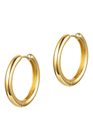 Argolas Midi Classic - Banhado a ouro amarelo