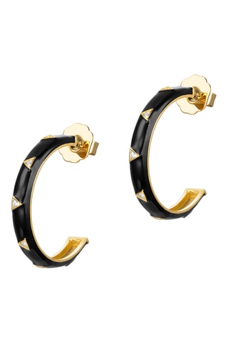 Argolas Cosmic Diamond Dust - Banhado a ouro amarelo
