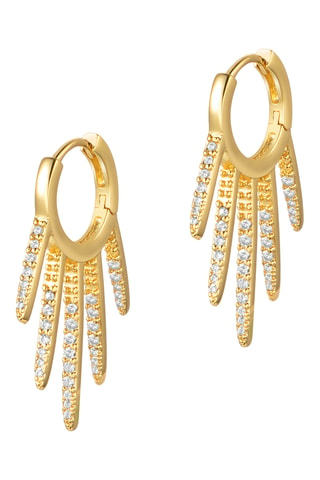 Argolas Morning Rays - Banhado a ouro amarelo