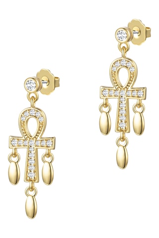 Brincos Cleopatra Drop - Banhado a ouro amarelo