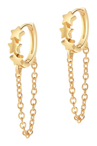 Argolas The Starstruck - Banhado a ouro amarelo