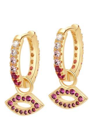 Argolas Sweet Kiss - Banhado a ouro amarelo