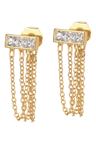 Brincos Triple Slay - Banhado a ouro amarelo