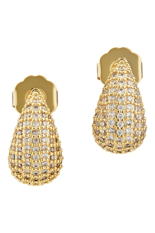 Brincos Pear Drop Sparkle - Banhado a ouro amarelo