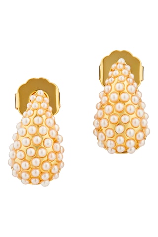 Brincos Pear Drop Sparkle - Banhado a ouro amarelo