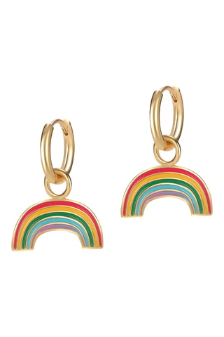 Argolas Candy Rainbow - Banhado a ouro amarelo