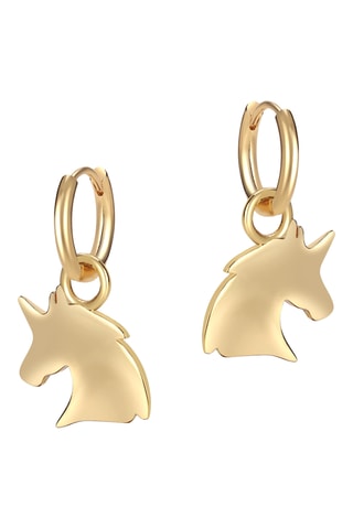Argolas Magic Unicorn - Banhado a ouro amarelo