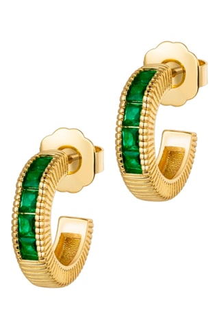 Argolas Emerald City - Banhado a ouro amarelo