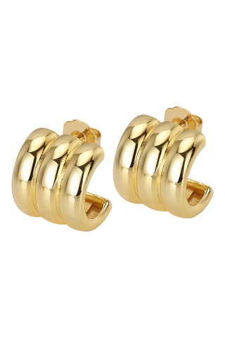 Argolas Celestial Bloom - Banhado a ouro amarelo