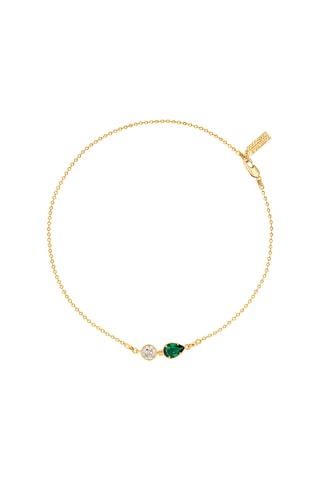 Colar Two Souls Orbit - Banhado a ouro amarelo