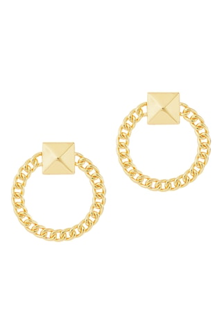Brincos The Hamptons - Banhado a ouro amarelo
