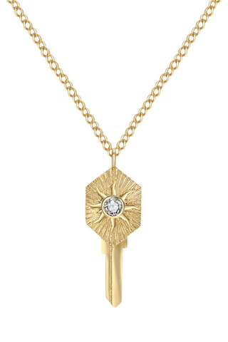 Colar Key Of Power - Banhado a ouro amarelo