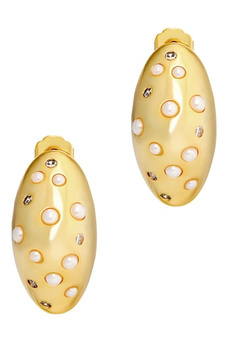 Brincos Valbonne - Banhado a ouro amarelo