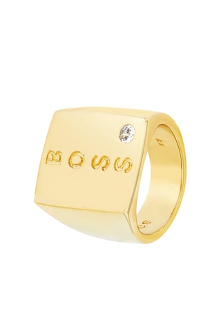 Anel The Boss - Banhado a ouro amarelo