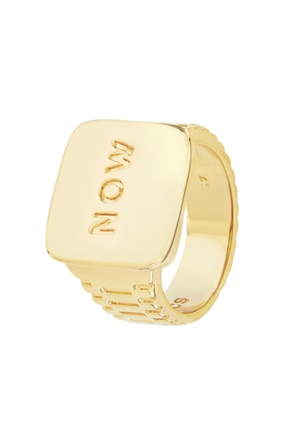 Anel Time is Now - Banhado a ouro amarelo